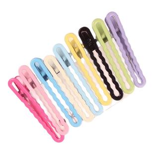 多巴胺彩色前额发夹波浪夹子碎发卡刘海侧面一字边夹儿童发饰头饰