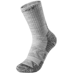 伯希和户外徒步袜男美利奴羊毛冬专业登山保暖跑步运动袜子中筒女