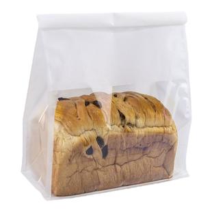450克铁丝卷边牛角包吐司棉纸包装袋烘焙切片面包单独面包自封袋