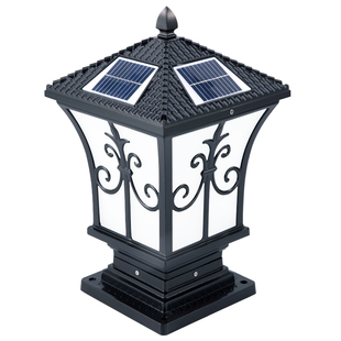 太阳能柱头灯围墙灯室外围栏别墅墙头门柱户外防水庭院灯大门口灯