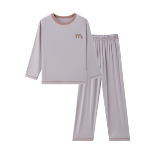 莫代尔儿童家居服套装春夏季薄款冰丝睡衣男女童长袖长裤空调服