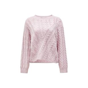 绫致ONLY2025春季新款慵懒随性保暖麻花编织宽松针织衫女