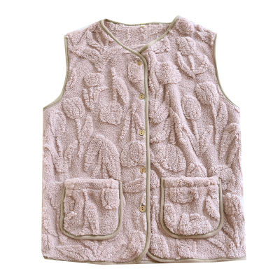 法兰绒背心马甲睡衣女上衣