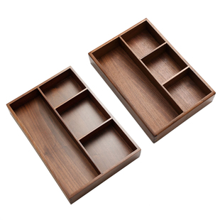 胡桃木文盘托盘 全榫卯环保无味批发文房四宝砚台收纳盘收纳盒