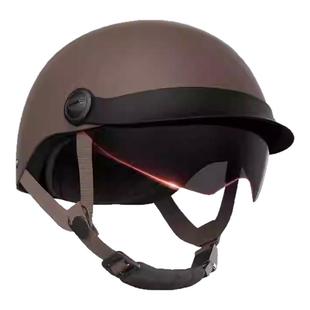 3C认证电动车头盔男四季通用女士电瓶车复古半盔安全帽防晒舒适