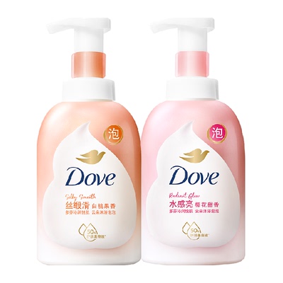 多芬白桃樱花沐浴泡泡绵密800ml