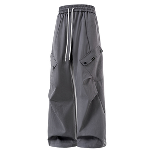 it:fivecm美式工装伞兵裤子男士春季宽松直筒裤高街阔腿休闲长裤