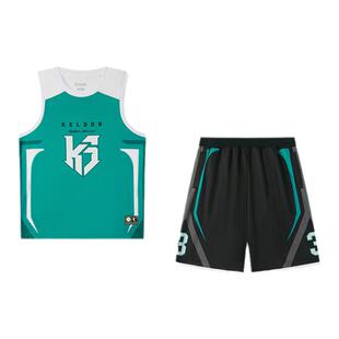 乔丹童装男童夏装套装2024夏季儿童速干篮球套大童运动服T8421016