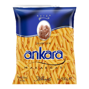 进口安卡拉通心粉两头尖意大利面袋家用速食意面螺丝形空心螺旋面