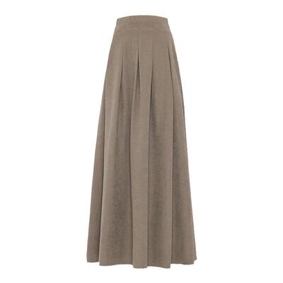apozi长裙A字裙宽松沙土