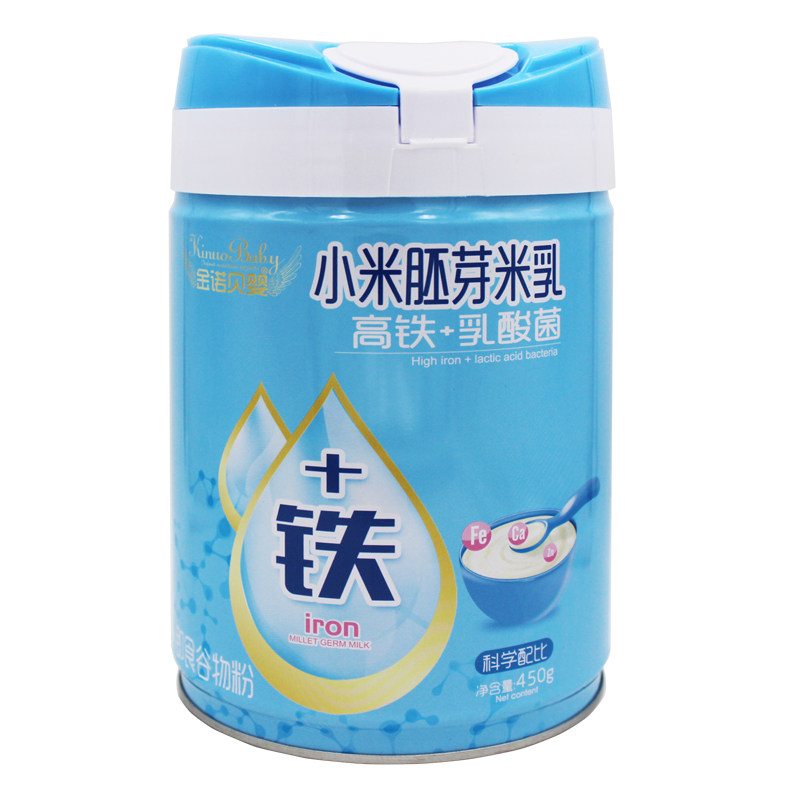 金诺贝婴胚芽米乳铁锌乳酸菌罐装