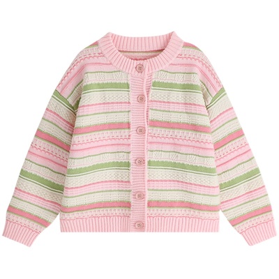 儿童条纹开衫宝宝毛衣