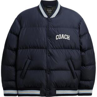 COACH/蔻驰奥莱男士VARSITY羽绒夹克棒球羽绒服学院风