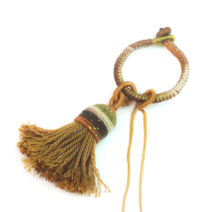 国风流苏手捻把件绳钥匙扣绳手工编织百搭棉线指环扣包挂压襟挂件