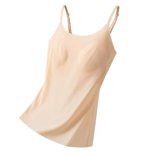 无痕美背吊带背心女2025新款免穿文胸一体超薄衬衫防透内搭打底衣