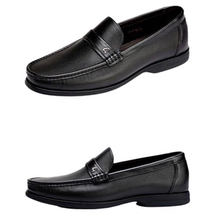 撤柜清仓男鞋真皮商务休闲男士皮鞋牛皮透气乐福鞋软底舒适男单鞋