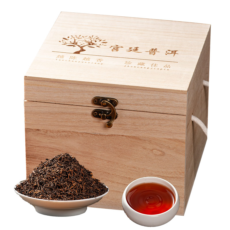 陈香普洱茶熟茶散茶500g云南勐海金芽陈年熟普洱茶散装茶叶礼盒装