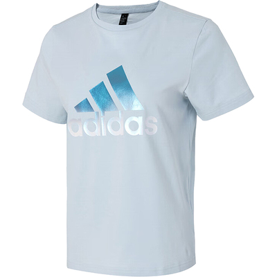 阿迪达斯女士经典透气运动短袖