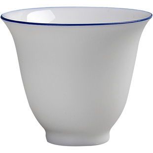 陶瓷单杯甜白釉薄胎主人杯白瓷手工个人杯品茗杯功夫茶具普洱茶杯