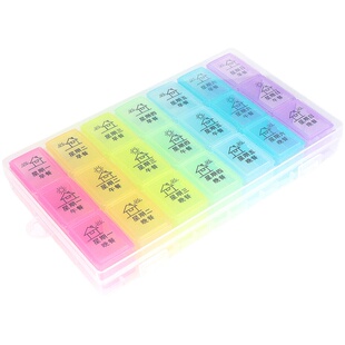 7天分药盒子便携式随身小号迷你药物分装盒一周早中晚大容量药盒