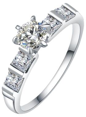 2022新款锆石水晶戒指满钻小众设计戒指环单戒女饰品925银开口戒