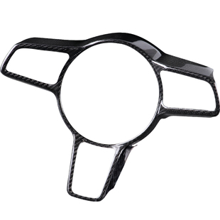 适用于保时捷碳纤维方向盘改装内饰卡宴Macan帕拉梅拉装饰贴配件