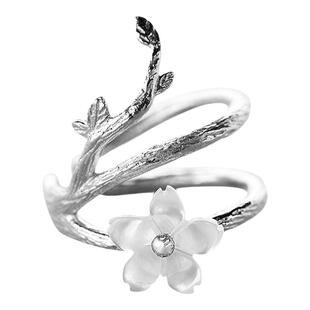 花芽原创雪樱耳夹s925纯银无耳洞女生小众轻奢高级感耳骨夹耳钉