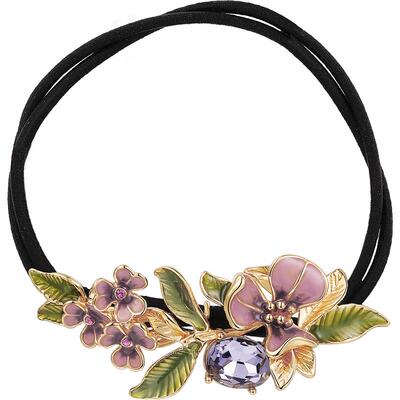 梵高手工滴油渐变花朵双股发圈