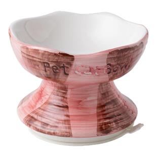 猫碗陶瓷猫食盆宠物碗喝水碗高脚粮碗饭碗护颈大口径奇形怪状的Ta