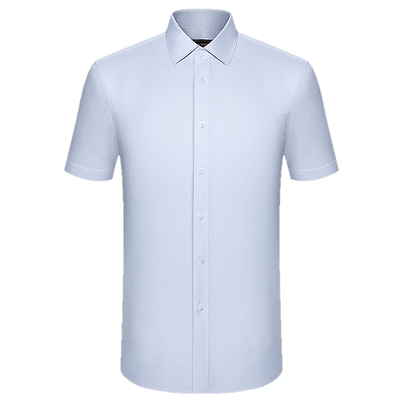 雅戈尔八字领短袖商务绅士衬衫