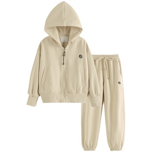 女童套装春秋款2026新款儿童春装卫衣外套洋气时髦运动裤子两件套