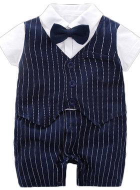男宝宝绅士礼服爬服周岁满月