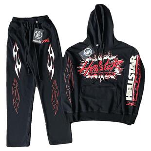 Hellstar Studios Airbrushed Skull 洗水连帽卫衣长裤套装