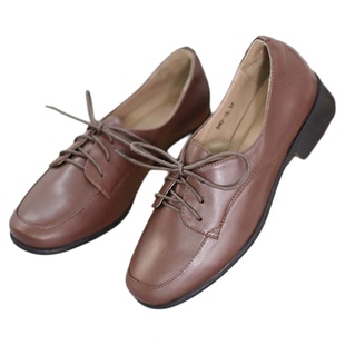 慢先森 真皮复古德比鞋方头英伦平底系带软皮学院风小皮鞋 840-15