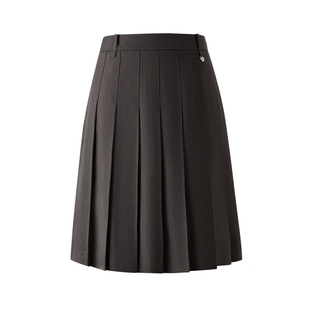 【优可丝】Eland衣恋半身裙女学院风中长款百褶裙2025冬季新款