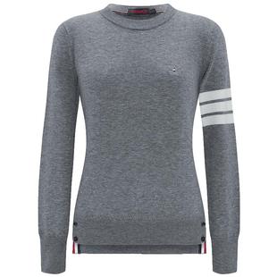 Navigare意大利小帆船圆领针织衫女士秋季弹力通勤上衣保暖毛衣