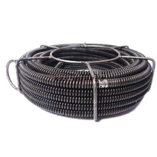 16毫米疏通机弹簧通下水道钢丝管道机搅鞭软轴配件65锰钢加密20米