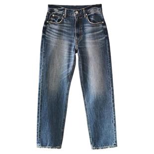 此时®始终 欧美高阶水洗 高腰九分牛仔裤女直筒显瘦法棍裤2025春
