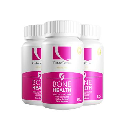 OST氨心钙中老年青少年儿童女性补钙乐力氨基酸螯合钙乳钙120粒*3