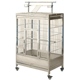 大牛不锈钢鸟笼八哥虎皮玄凤大号繁殖笼室内家用实心大型鹦鹉笼子