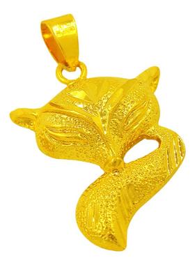 镀黄金大气貔貅锁骨链吊坠