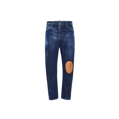 DSQUARED2/D2次方 春夏系列男士深色宽松cleanfit牛仔裤BRO