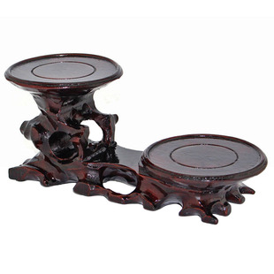 实木根雕底座 奇玉石头花瓶紫砂茶壶玉器工艺品摆件高低底座木托