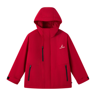 【硬壳棉服】NAUTICA童装 男童女童户外儿童冲锋外套秋冬大童外衣