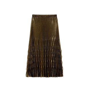 吴昕同款【ICE DUST】hug 褶皱长半裙设计感高腰A字裙子icedust