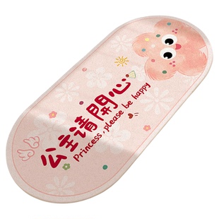 卡通床边地毯卧室公主床边毯房间冬天仿羊绒女孩儿童房厚地垫新款