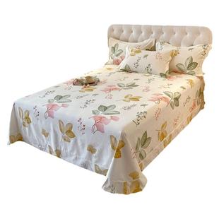 纯棉磨毛床单单件春秋保暖加厚1.2/1.5/1.8/2m床品纯棉被单子贴边