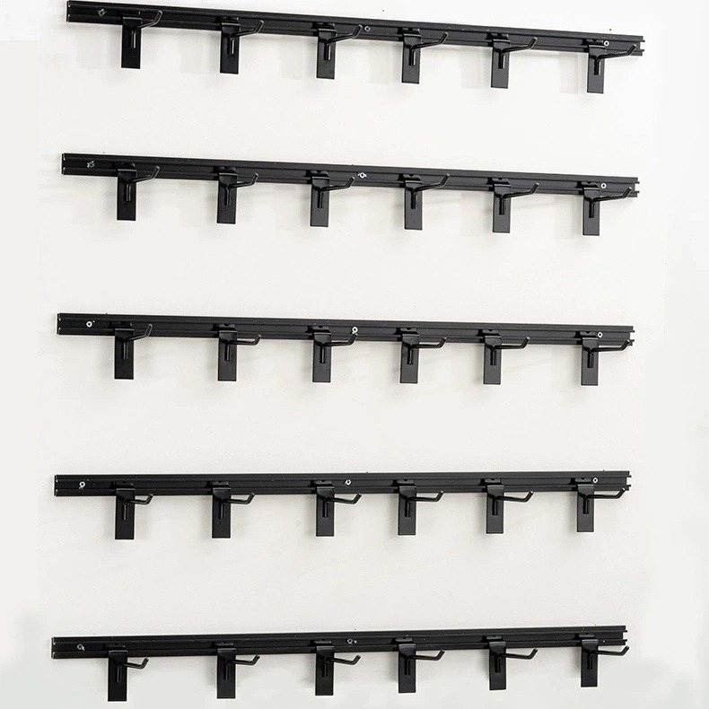 铝合金上墙横条展示架零食耳环饰品袜子槽板挂钩货架手机配件展架