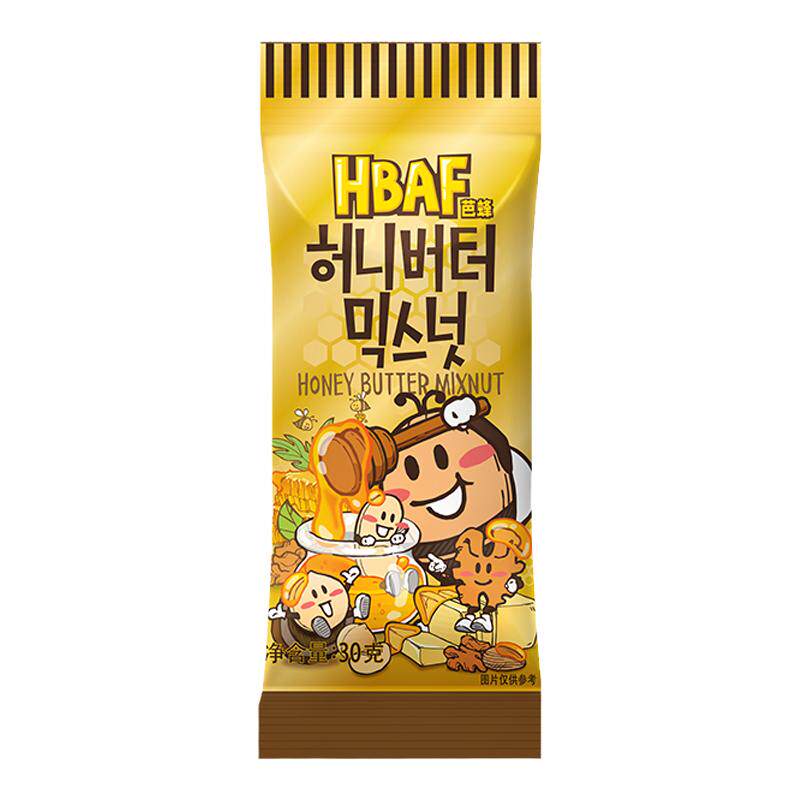 hbaf芭蜂混合每日坚果蜂蜜黄油巴旦木孕妇健康休闲零食核桃腰果仁