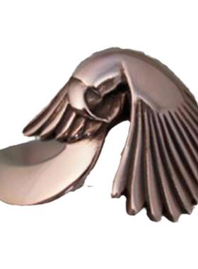 可爱动物加州鹦鹉羽毛翅膀戒指